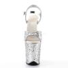 Pleaser - FLAMINGO810LG Sandale à bride à la cheville, Pole dance chaussures - Chaussures de pole dance - Couleur argent Product image
